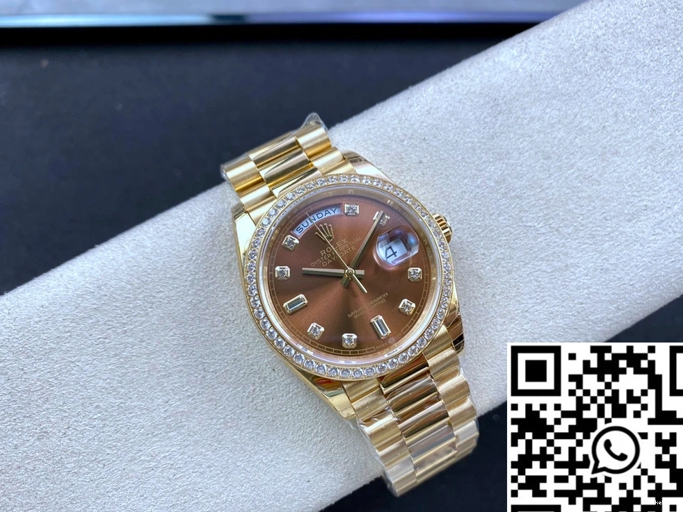 M128348RBR-0005 Factory Rolex Date EW Brown Day Dial 0125